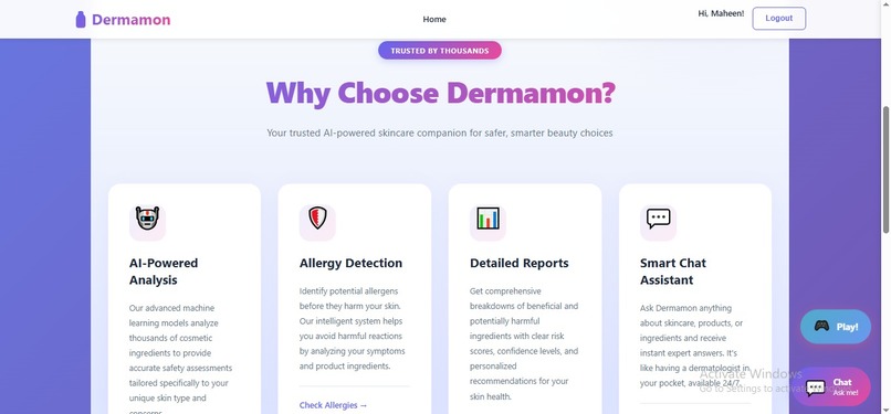 DERMAMON-AI-Powered Skincare Analysis Platform – screenshot 8