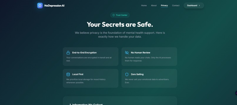 NoDepression AI – screenshot 2