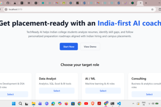 TechReady AI – Placement Coach for Indian Students