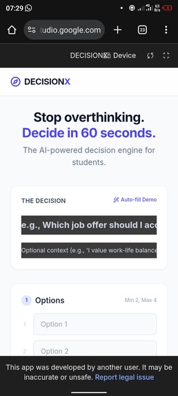 DECISIONX – screenshot 4