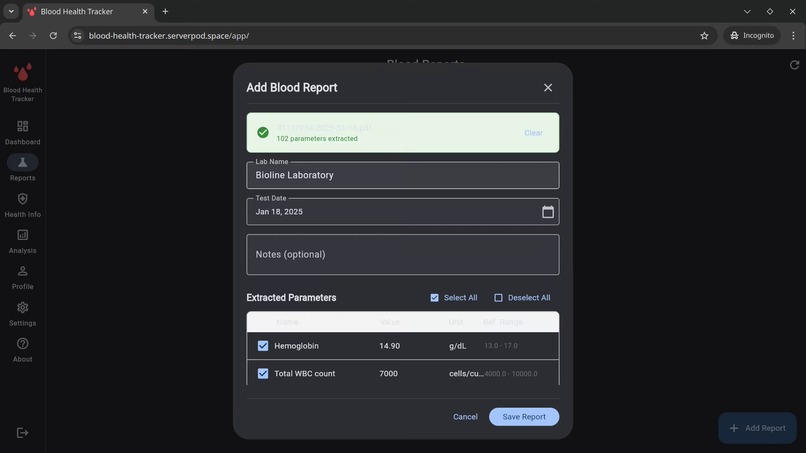 Blood Health Tracker – screenshot 5