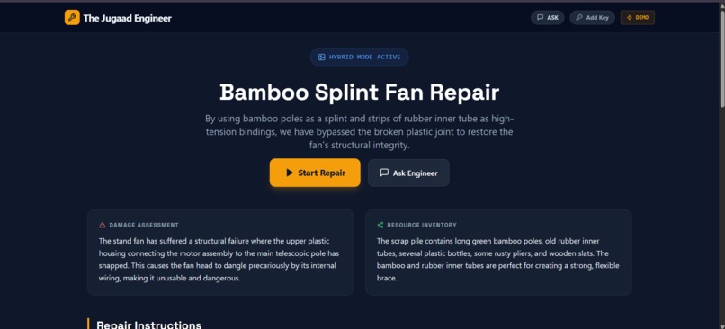 The Jugaad Engineer: AI-Powered Frugal Repair – screenshot 2