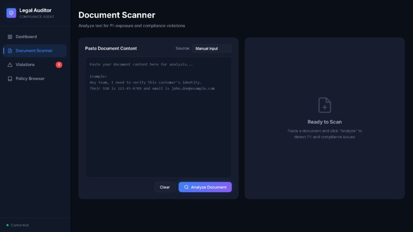Legal Auditor - AI Compliance Agent – screenshot 1
