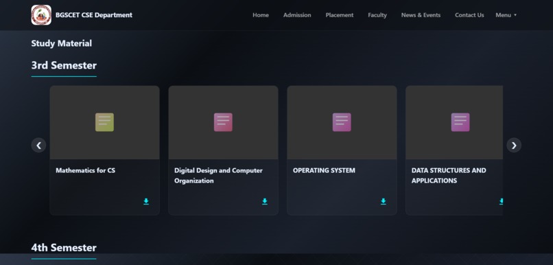 CSE Department Website – screenshot 3