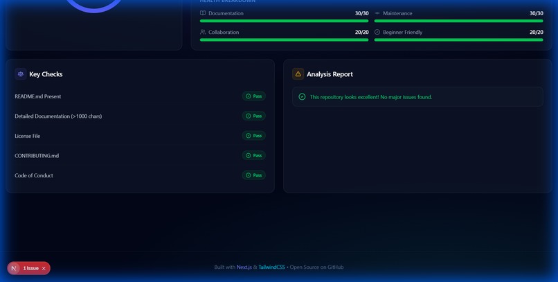 GitHub Repo Health Analyzer – screenshot 4