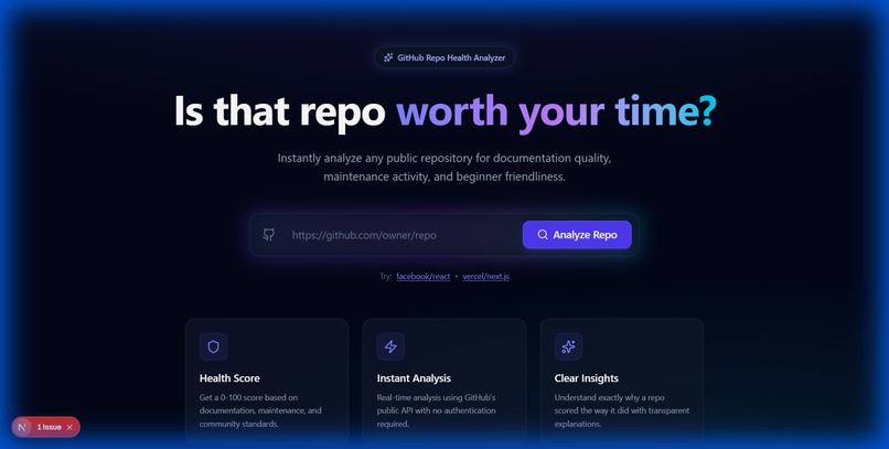 GitHub Repo Health Analyzer – screenshot 7