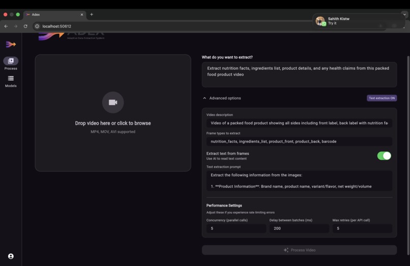 ADEX - Adaptive Data Extraction System – screenshot 1