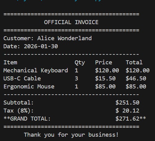 Simple Invoice Generator – screenshot 1
