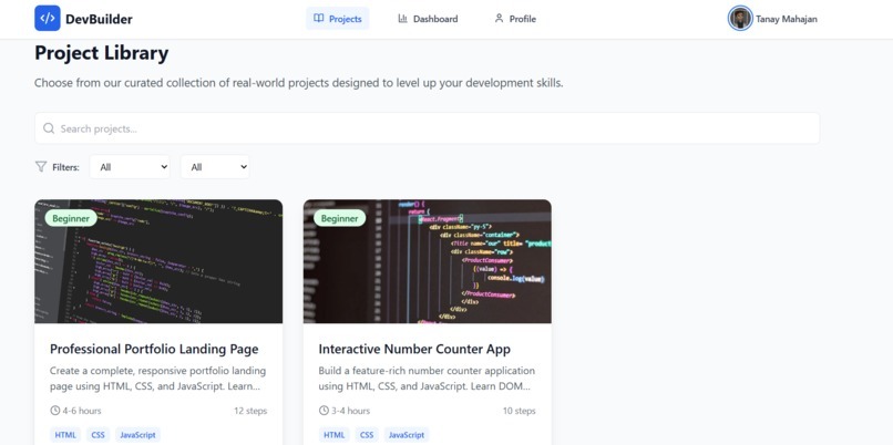 DevBuilder – screenshot 2