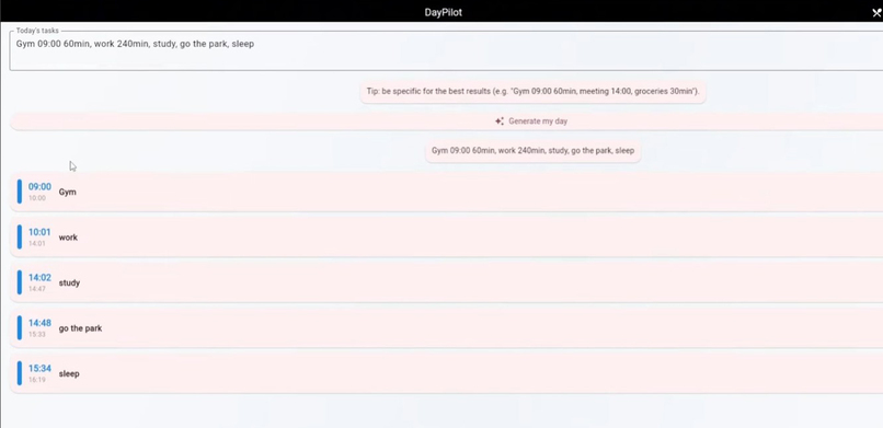 DayPilot – screenshot 2