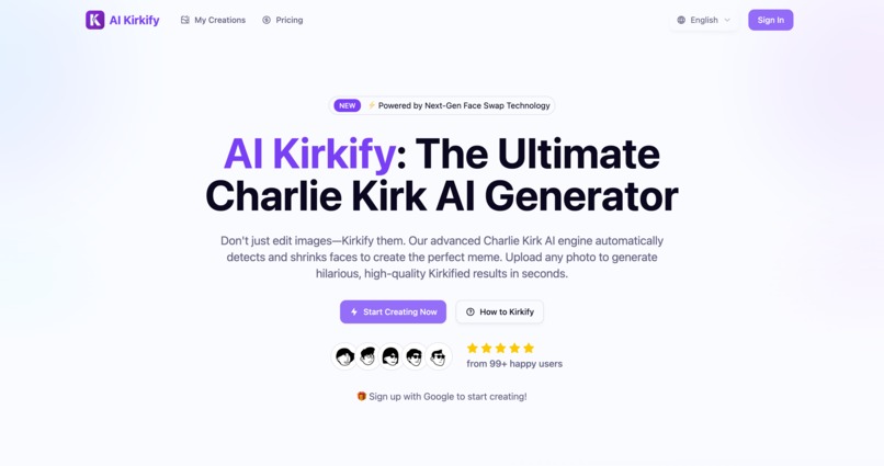 AI Kirkify: Charlie Kirk AI Generator – screenshot 1