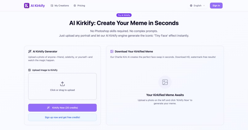 AI Kirkify: Charlie Kirk AI Generator – screenshot 2