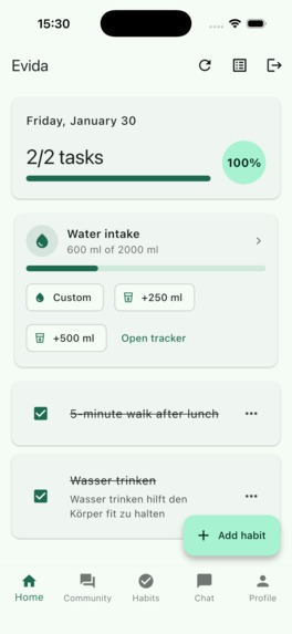 Evida – screenshot 1