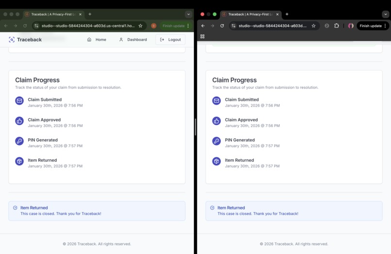 TraceBack – screenshot 2