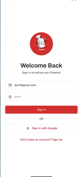 Platelist – screenshot 1