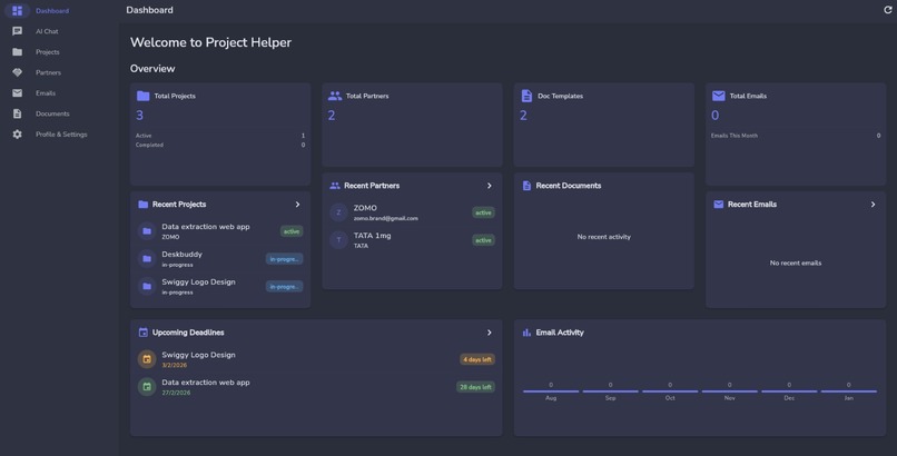 Project helper – screenshot 1