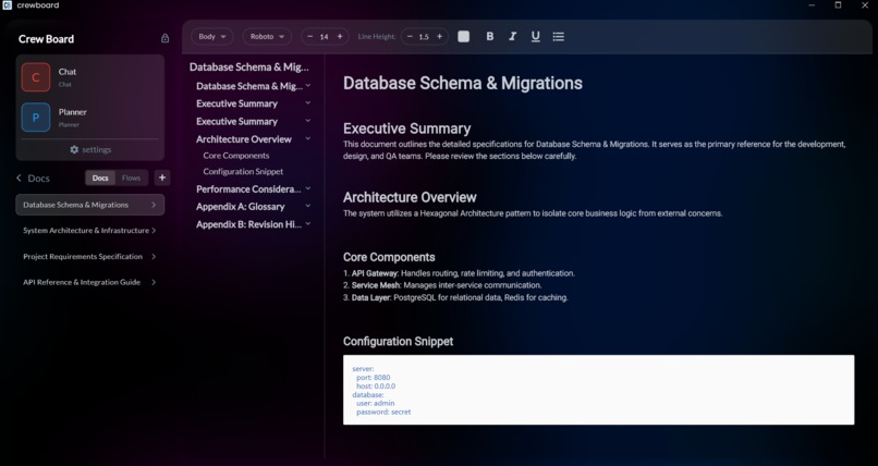 crewboard – screenshot 2