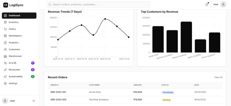 LogiSync – screenshot 2