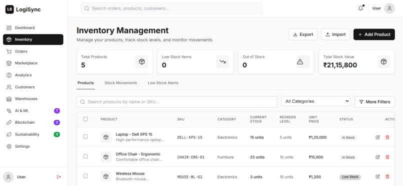 LogiSync – screenshot 3