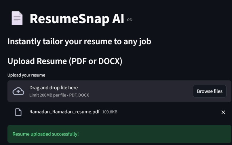 ResumeSnap AI – screenshot 2