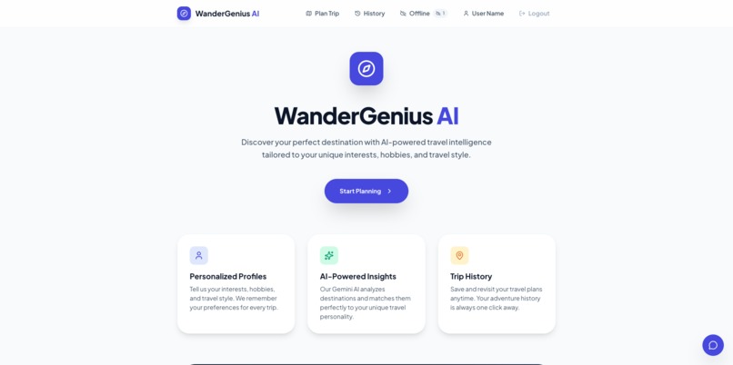 WanderGenius AI – screenshot 1
