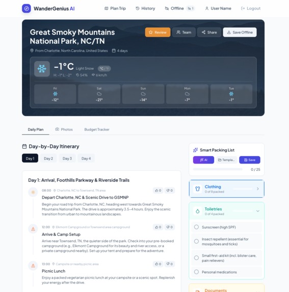 WanderGenius AI – screenshot 4
