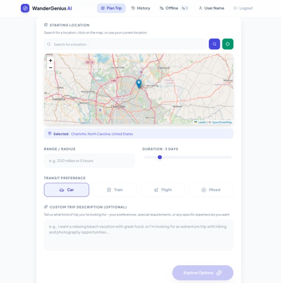 WanderGenius AI – screenshot 2