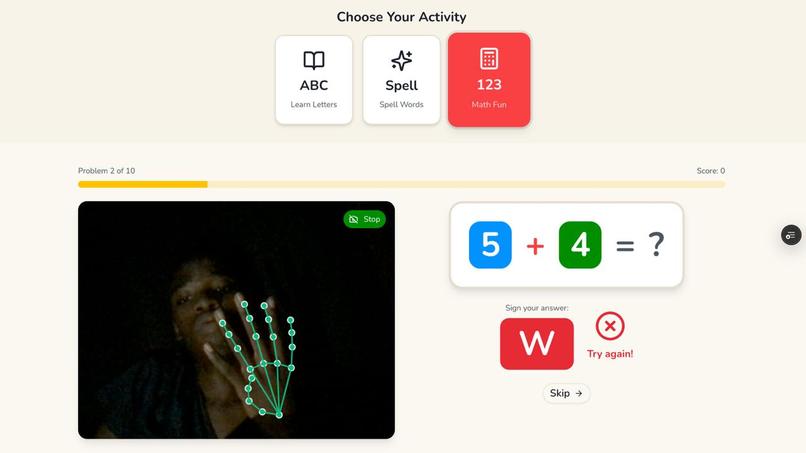 SignAI: Accessible Virtual Education for Deaf Learners – screenshot 1