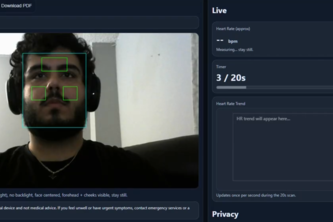 VitalScan Mirror — Camera-Based Heart Rate 