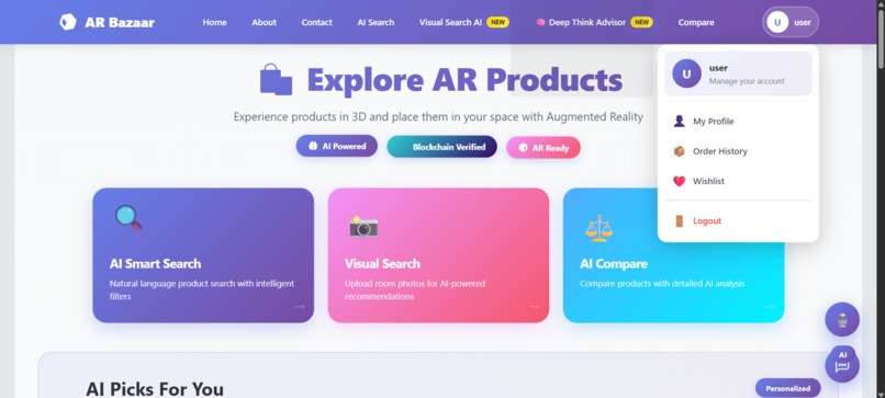 AR-Bazaar: Voice-First AI & AR Shopping with Google Gemini – screenshot 1