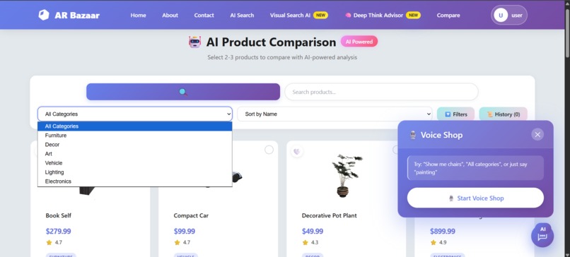AR-Bazaar: Voice-First AI & AR Shopping with Google Gemini – screenshot 4