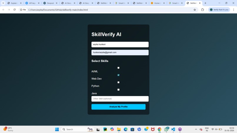 skillverify – screenshot 1