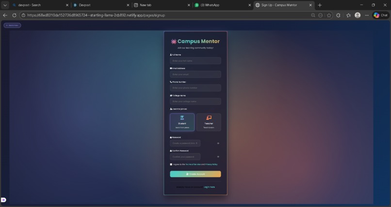 Campus Mentor  – screenshot 2