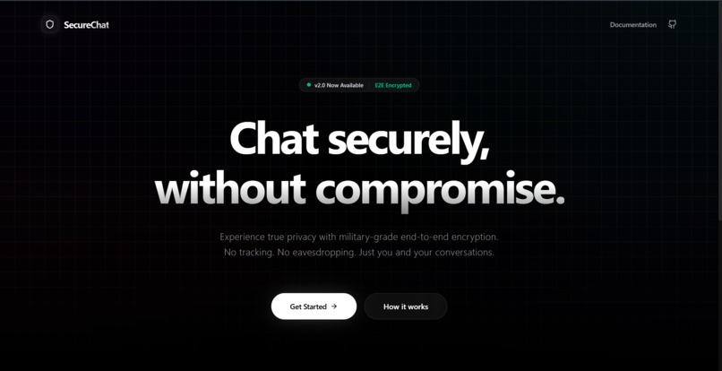 End to End Encrypted Chat App – screenshot 1