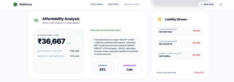 RiskParse – screenshot 5