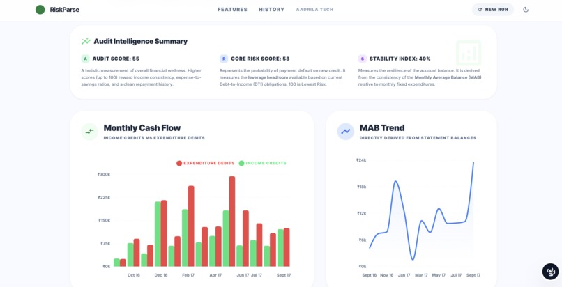 RiskParse – screenshot 2