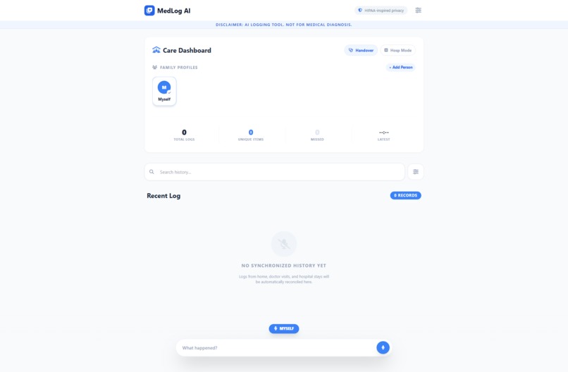Medlog – screenshot 1