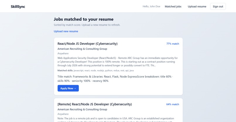 SkillSync – screenshot 1