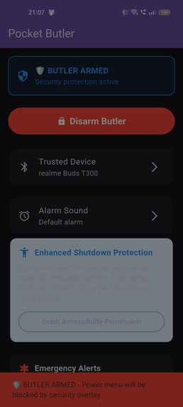Pocket Butler – Anti-Theft Security App – screenshot 4