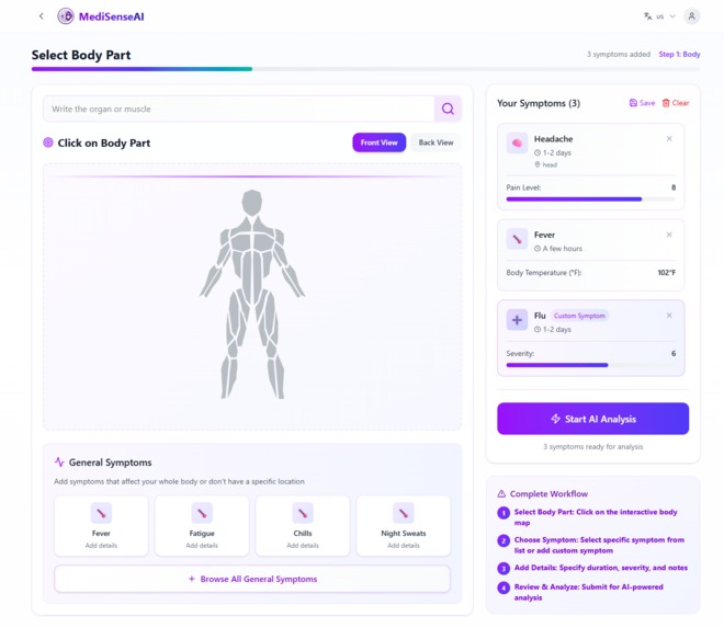 MediSense – screenshot 2