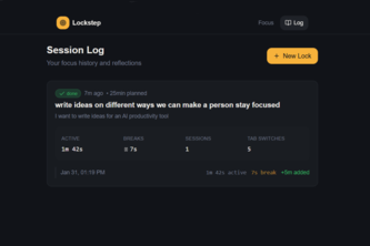 Lockstep, Single-Task Focus & Time-Locked Workspace