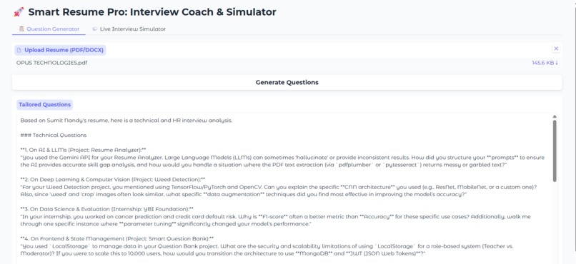 Smart Resume Pro: Interview Coach & Simulator – screenshot 1