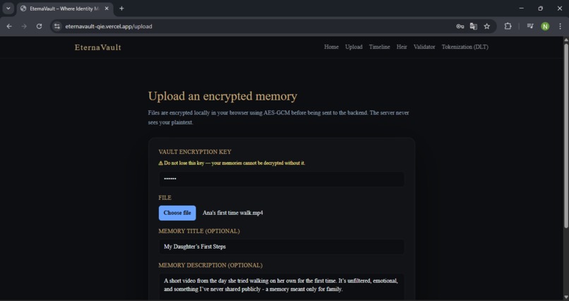 EternaVault – screenshot 2