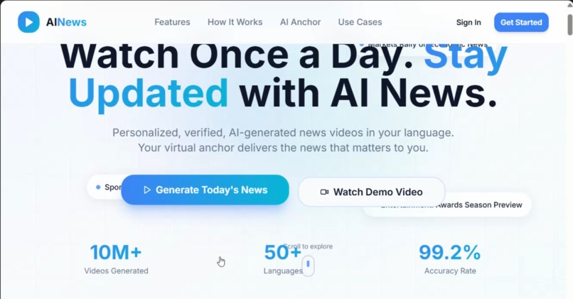 Watch Once, Know Everything - Al-virtual news anchor – screenshot 1