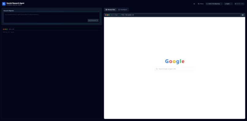 Gemini Researcher – screenshot 1