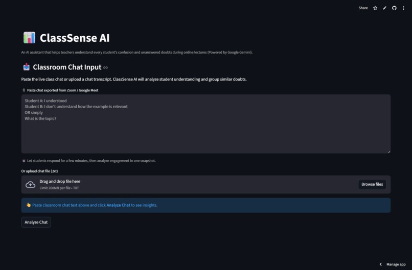 ClassSense AI – screenshot 1