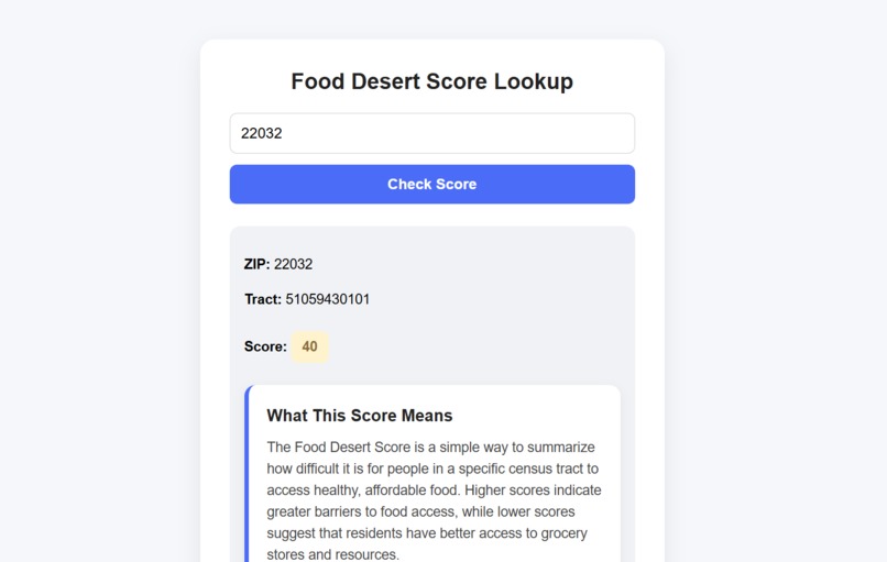 Food Desert Locator – screenshot 1