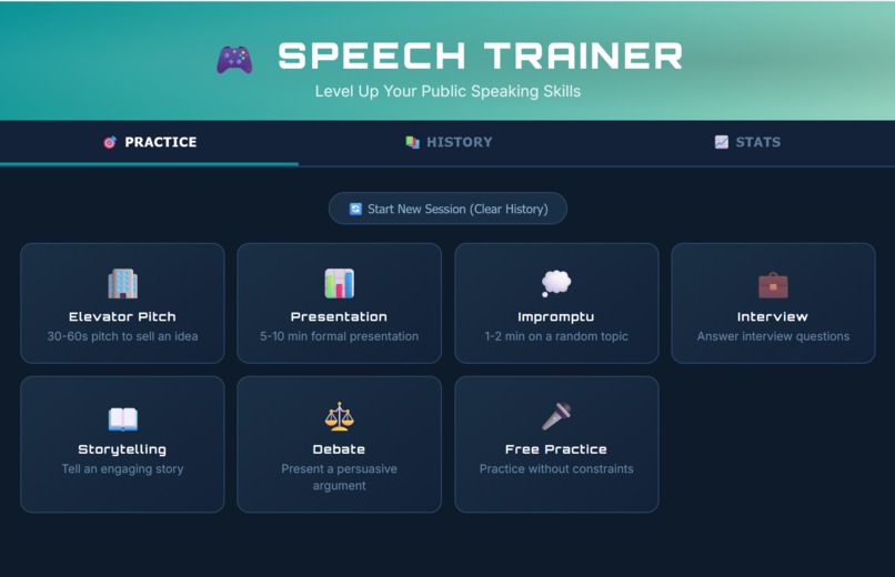 SpeechTrainer – screenshot 1