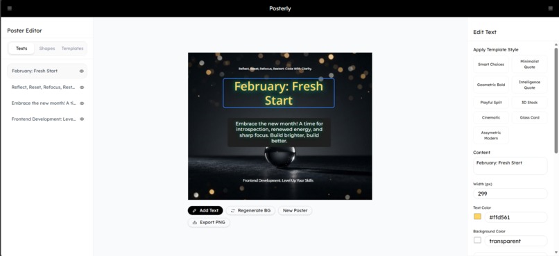 Posterly – screenshot 2