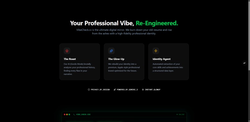 VibeCheck.cv – screenshot 1